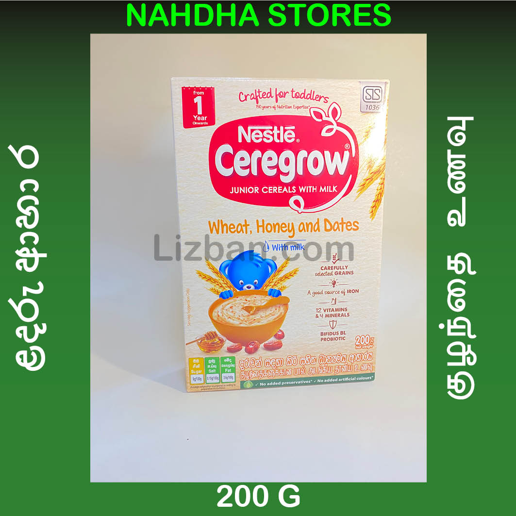 Nestle Ceregrow Wheat Honey And Dates From 1 Year - 200 G